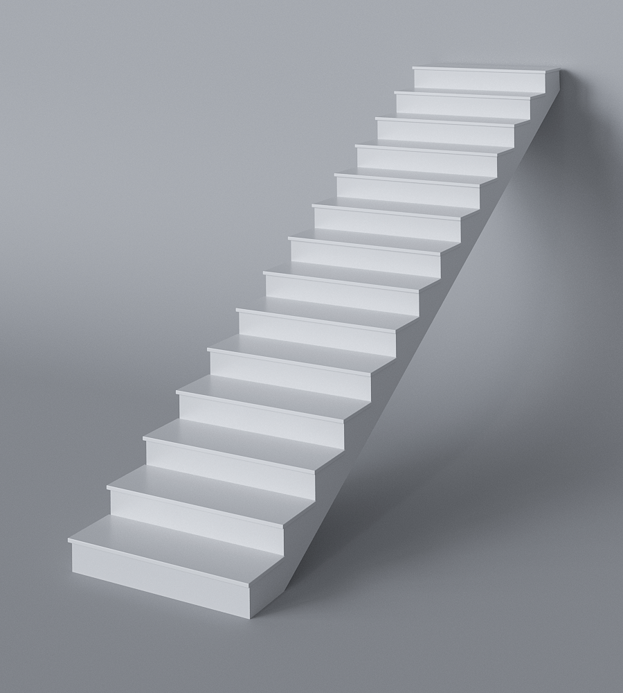 Лестница со ступеньками из искусственного акрилового камня изготовлено в правила камня